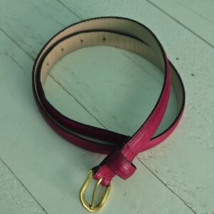 Chic Pink Belt with Gold Buckle